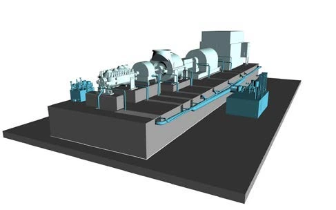 MAN Energy Solutions concept illustration of the generator and flywheel machinery for the planned Carrington Stability Island.