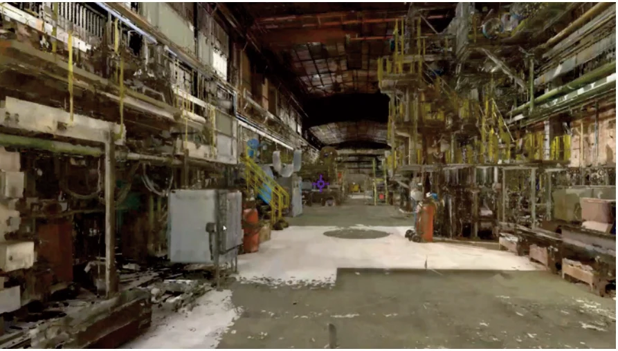 Navigable 3D laser model of MPI’s Normanton steel plant, reproduced as Figure 5 in the 2021 industry paper.