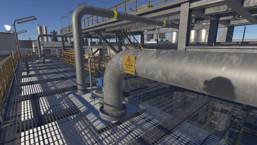 Local instrument and pipework view in the Three Phase Separator environment.